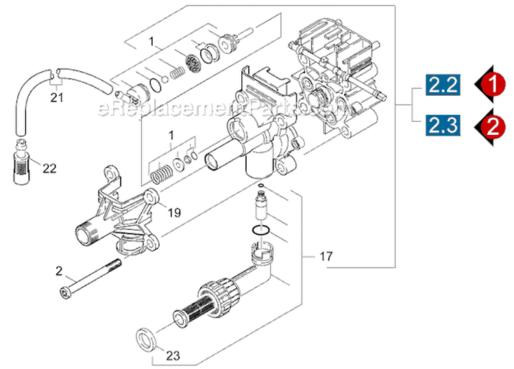 Page B Diagram and Parts List for K250M-PLUS K 250 M-Plus 1.189-303.0 Karcher Pressure Washer