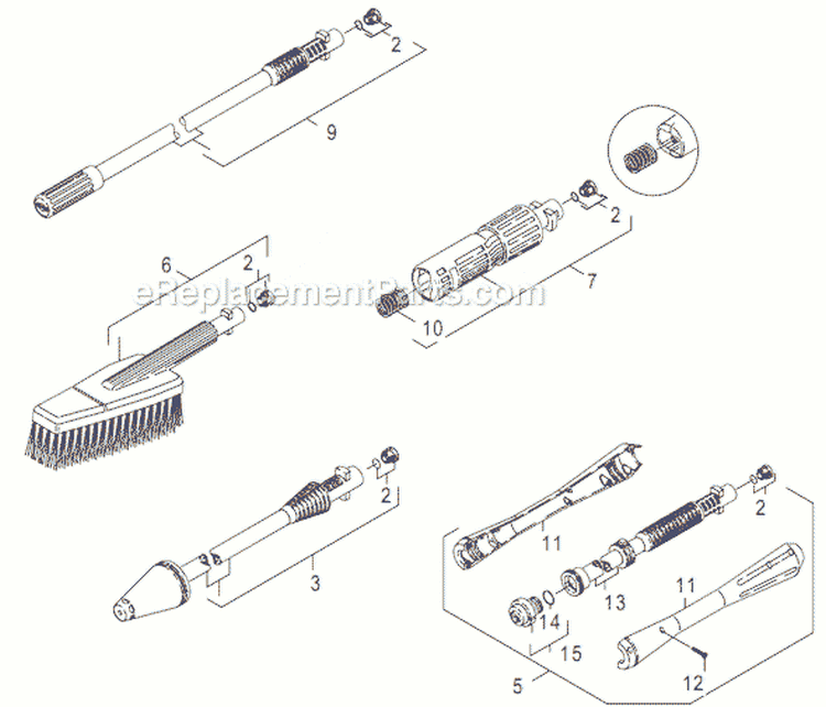 Page G Diagram and Parts List for K260M-PL-WB K 260M-PL-WB 1.415-152.0 Karcher Pressure Washer