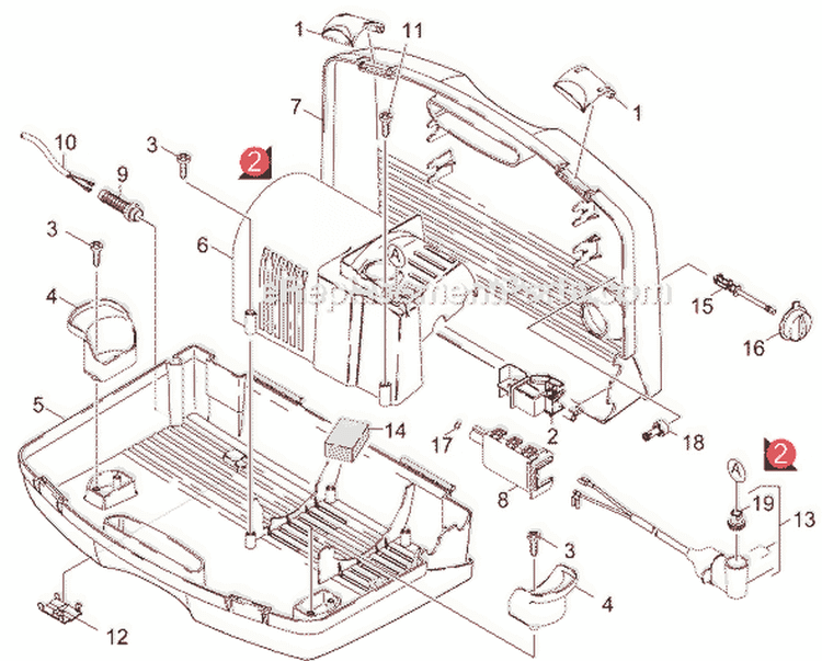 Page B Diagram and Parts List for K270TV K 270 TV 1.227-103.0 Karcher Pressure Washer