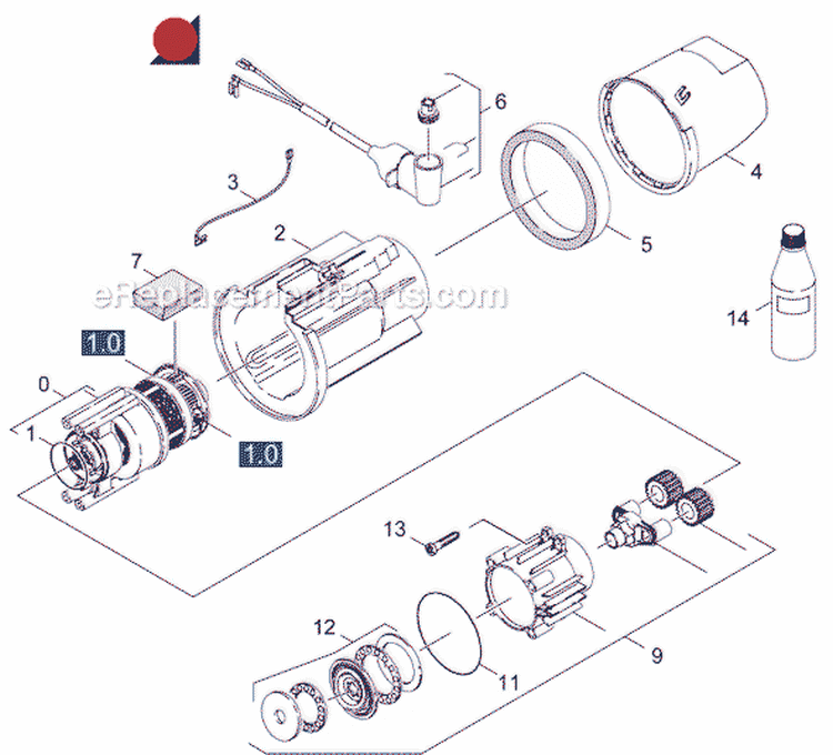 Page F Diagram and Parts List for K270TV K 270 TV 1.227-103.0 Karcher Pressure Washer