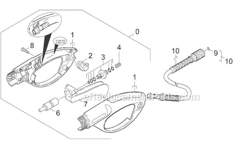 Page H Diagram and Parts List for K270TV K 270 TV 1.227-103.0 Karcher Pressure Washer
