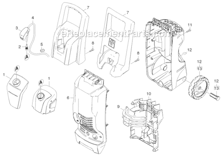 Page A Diagram and Parts List for K348MPLUS K 3.48 M PLUS 16017100 Karcher Pressure Washer