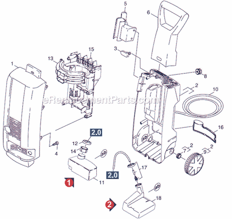 Page A Diagram and Parts List for K397M-PLUS K 3.97M-Plus 1.423-115.0 Karcher Pressure Washer