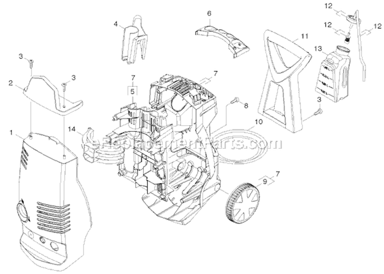 Page A Diagram and Parts List for K398MD-4F K 3.98MD-4F 14234500 Karcher Pressure Washer