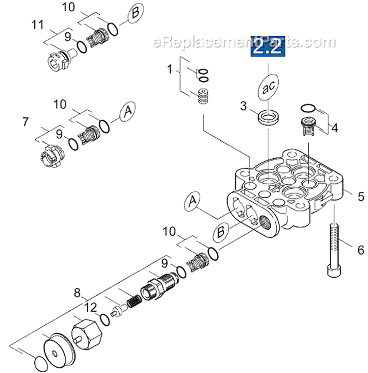Page B Diagram and Parts List for K3000G K 3000 G 1.133-111.0 Karcher Pressure Washer