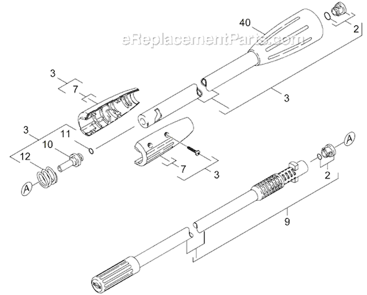Page G Diagram and Parts List for K3000G K 3000 G 1.133-111.0 Karcher Pressure Washer