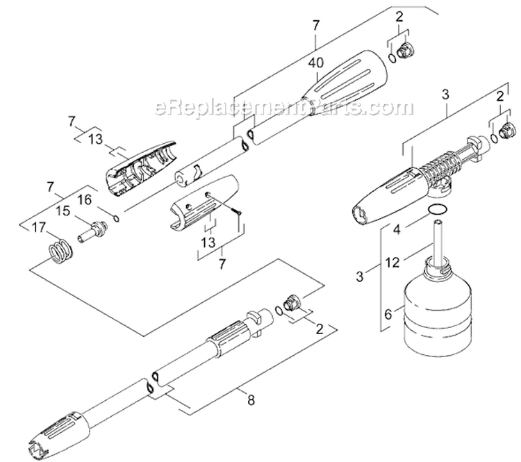 Page F Diagram and Parts List for K302 K 302 1.994-932.0 Karcher Pressure Washer