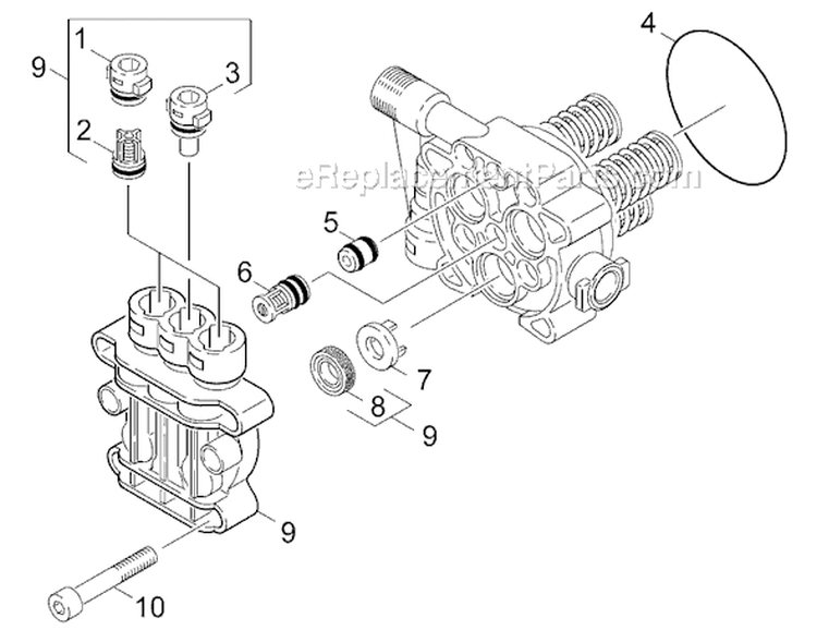 Page B Diagram and Parts List for K302 K 302 1.994-937.0 Karcher Pressure Washer