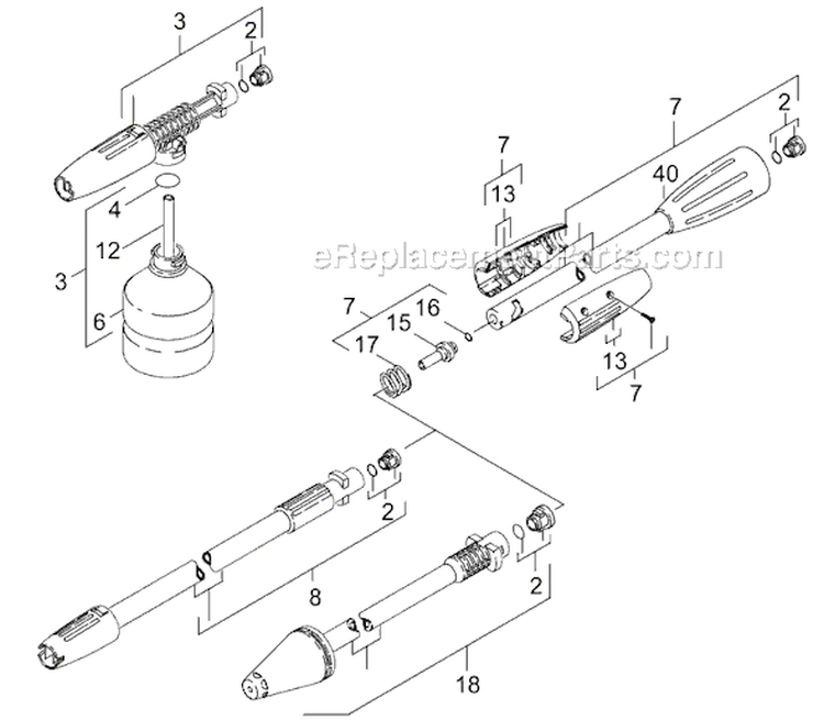 Page F Diagram and Parts List for K310DI K 310 DI 1.994-720.0 Karcher Pressure Washer