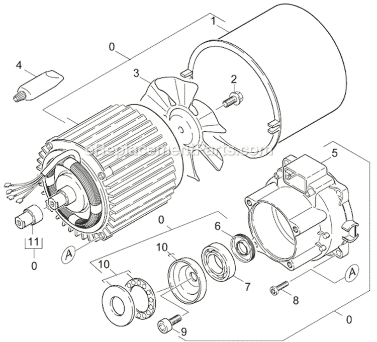 Page E Diagram and Parts List for K320M K 320M 1.141-356.0 Karcher Pressure Washer