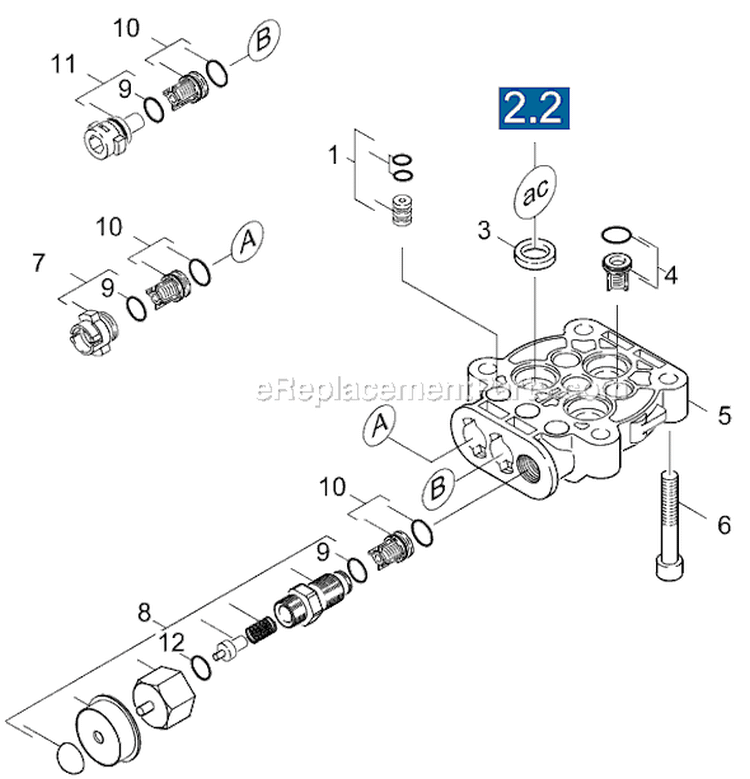 Page B Diagram and Parts List for K3300GS K 3300 GS 1.133-104 Karcher Pressure Washer
