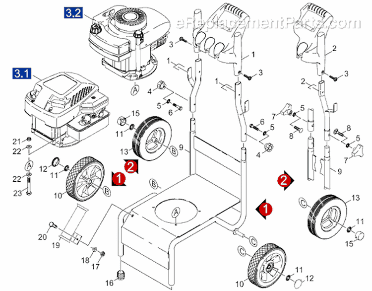 Page A Diagram and Parts List for K3300G K 3300 G 1.133-112.0 Karcher Pressure Washer