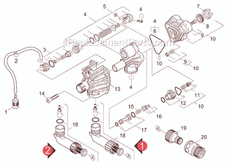 Page C Diagram and Parts List for K330M-PL-WB K 330M-PL-WB 1.141-371.0 Karcher Pressure Washer