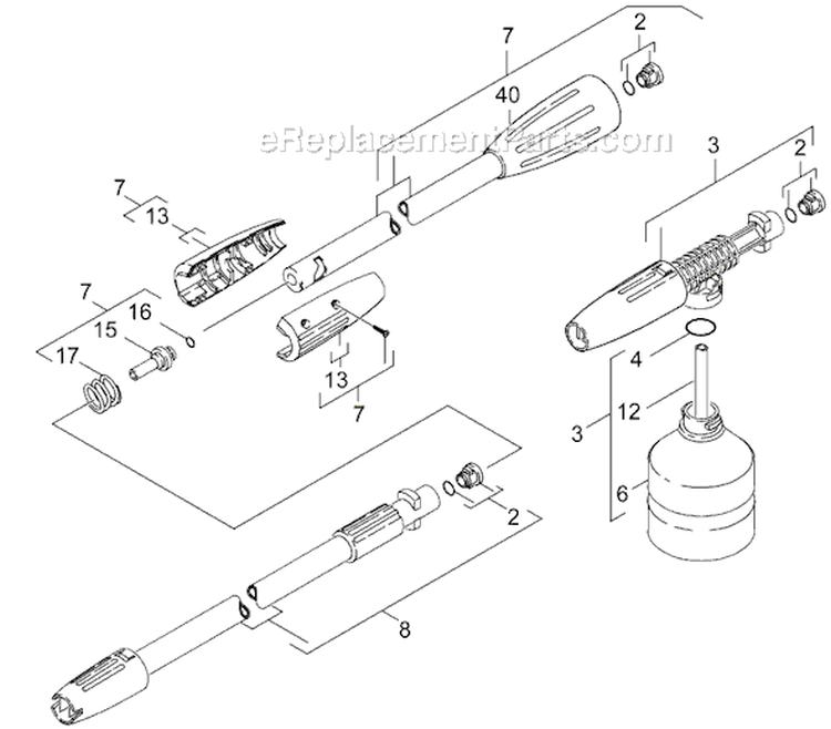 Page F Diagram and Parts List for K330 K 330 1.994-914.0 Karcher Pressure Washer