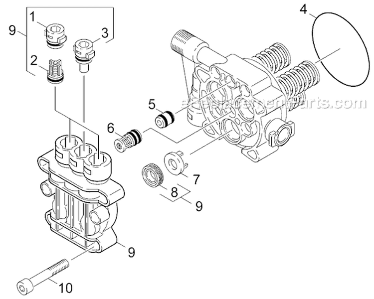 Page B Diagram and Parts List for K330 K 330 1.994-934.0 Karcher Pressure Washer