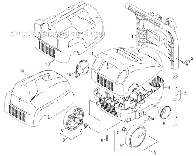 Page B Diagram and Parts List for K330M K 330 M 1.994-949.0 Karcher Pressure Washer