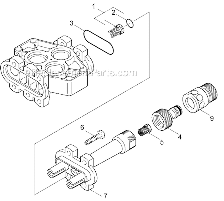Page D Diagram and Parts List for K355 K 355 1.786-680.0 Karcher Pressure Washer