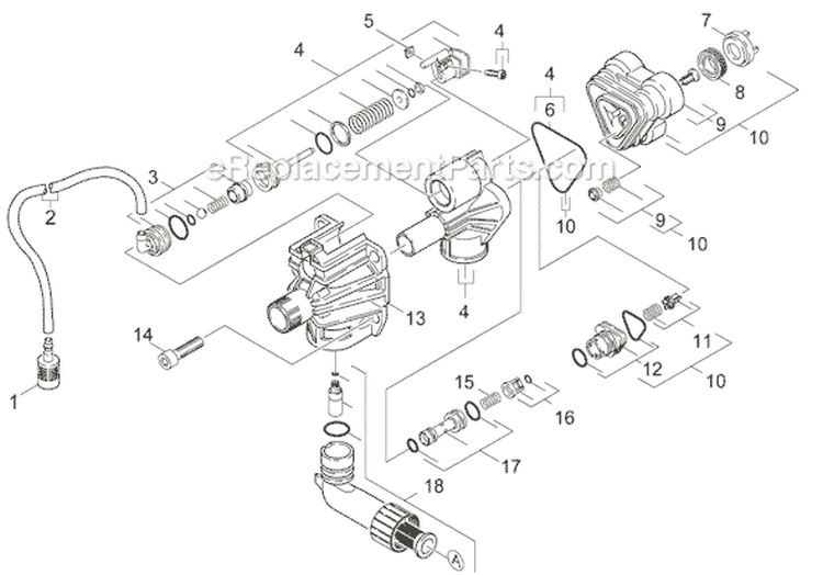 Page B Diagram and Parts List for K370 K 370 1.141-256.0 Karcher Pressure Washer