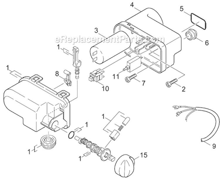 Control Box Assembly Diagram and Parts List for K395M-PLUS K 395 M-Plus 1.141-966.0 Karcher Pressure Washer