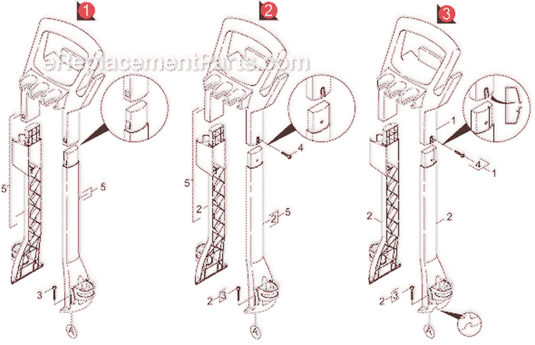 Handle Assembly Diagram and Parts List for K395M-PLUS K 395 M-Plus 1.141-966.0 Karcher Pressure Washer