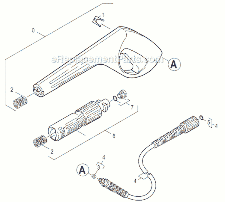 Gun and Hose Diagram and Parts List for K395M-PLUS K 395 M-Plus 1.141-966.0 Karcher Pressure Washer