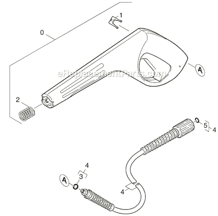 Gun and Hose Diagram and Parts List for K395M-PLUS K 395 M-Plus 1.141-966.0 Karcher Pressure Washer