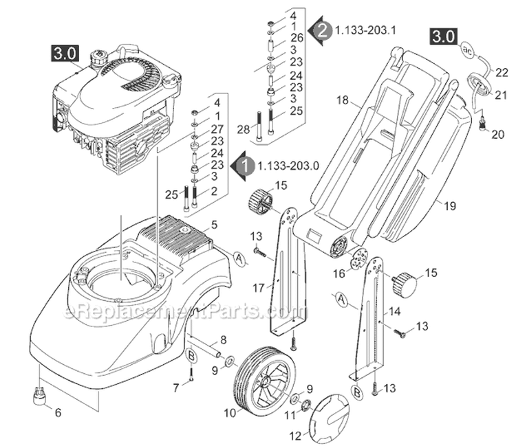 Main Diagram and Parts List for K4000GS K 4000 GS 1.113-203.0 Karcher Pressure Washer