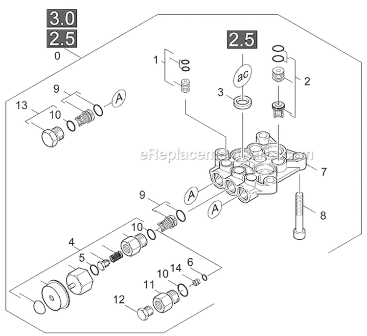 Pump Set Diagram and Parts List for K4000GS K 4000 GS 1.113-203.0 Karcher Pressure Washer