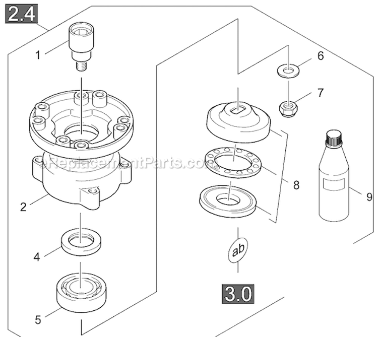 Gear-2 Diagram and Parts List for K4000GS K 4000 GS 1.113-203.0 Karcher Pressure Washer