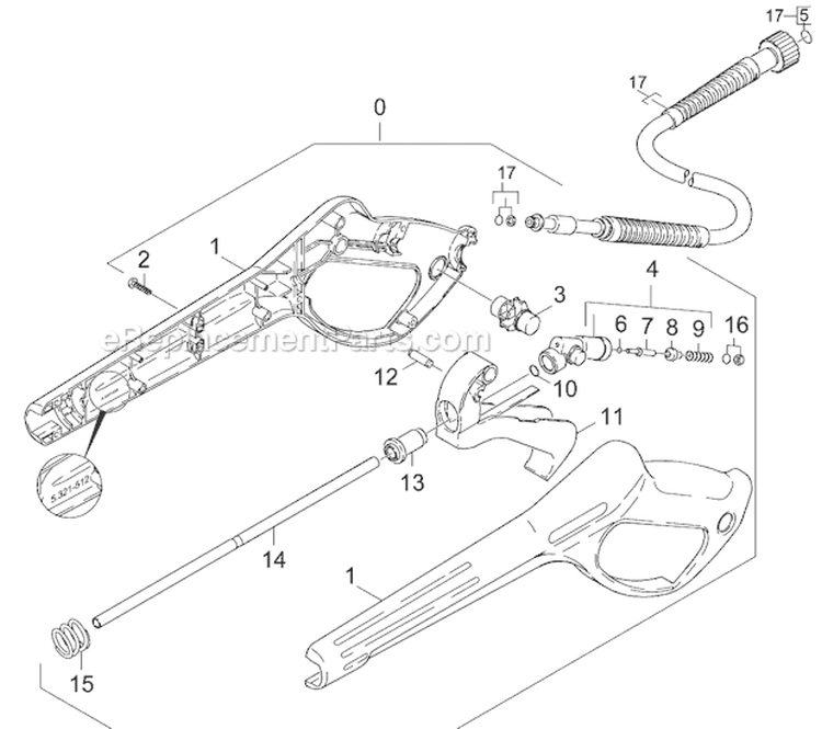 Accessories Diagram and Parts List for K4000GS K 4000 GS 1.113-203.0 Karcher Pressure Washer