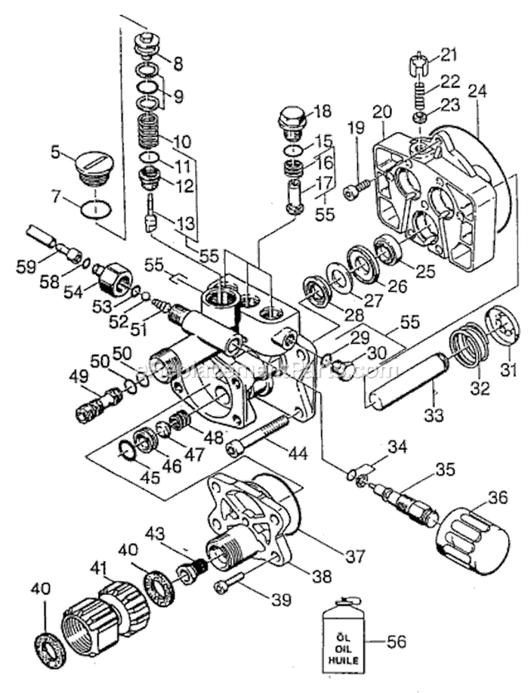 Page B Diagram and Parts List for K455 K 455 1.747-689 Karcher Pressure Washer
