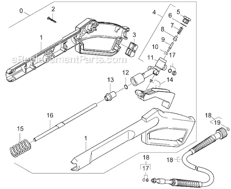 Page F Diagram and Parts List for K460 K 460 1.903-940.0 Karcher Pressure Washer