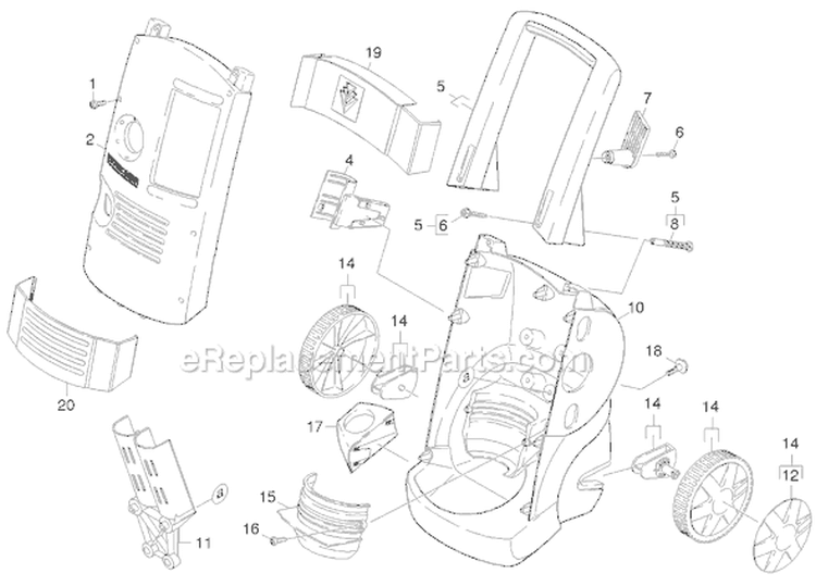 Page A Diagram and Parts List for K585MPLUS K 5.85M PLUS 13967030 Karcher Pressure Washer
