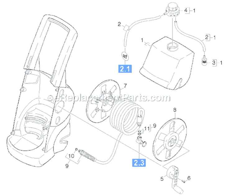 Page B Diagram and Parts List for K585MPLUS K 5.85M PLUS 13967030 Karcher Pressure Washer