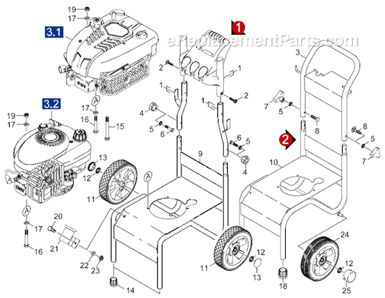 Page A Diagram and Parts List for K5000G K 5000 G 1.133-109.0 Karcher Pressure Washer