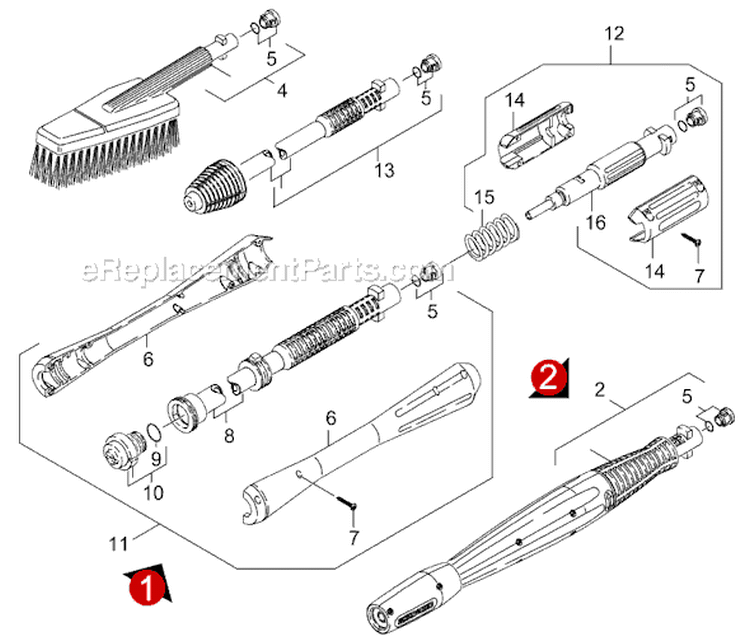 Page K Diagram and Parts List for K520MDI-PLUS K 520M DI-Plus 1.069-700.0 Karcher Pressure Washer