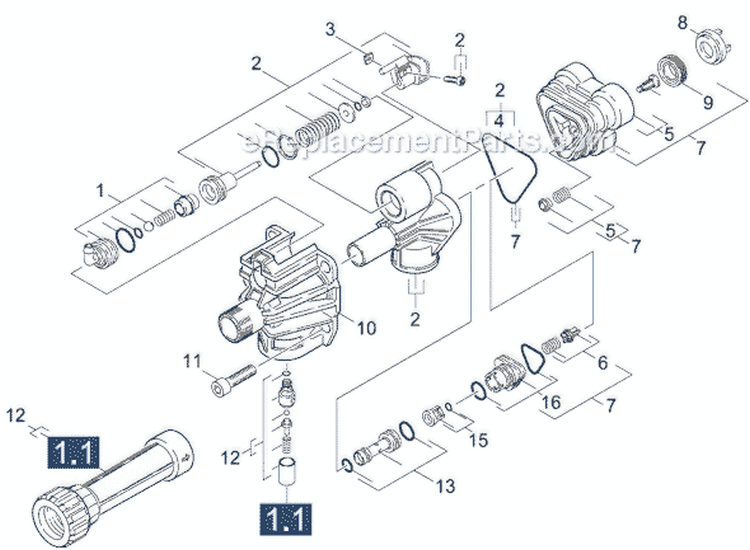 Page D Diagram and Parts List for K550M-PLUS K 550M-Plus 1.274-106.0 Karcher Pressure Washer