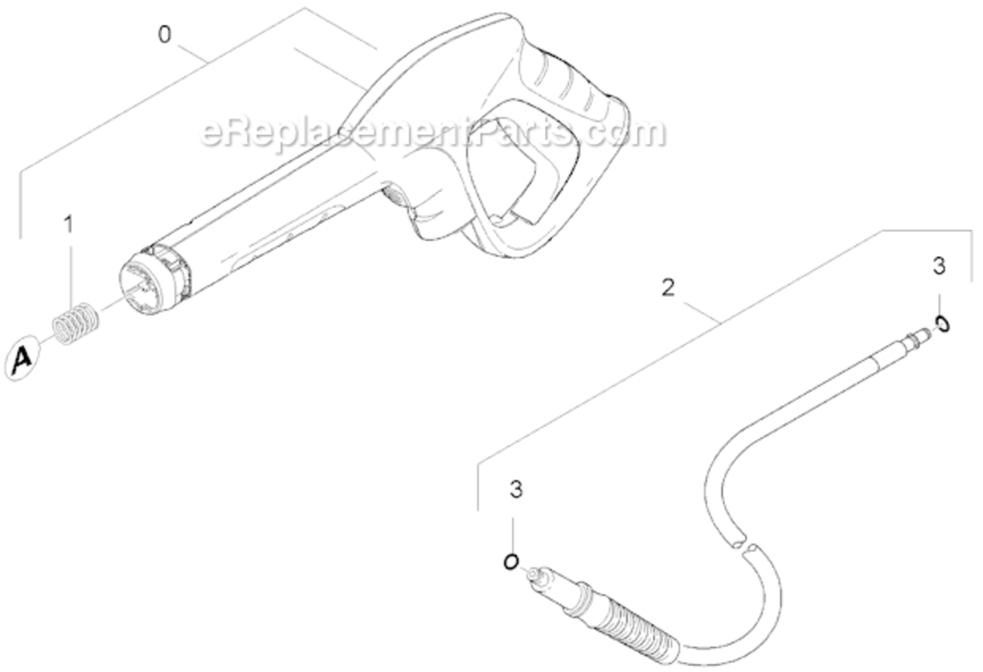 Hand Trigger Gun Diagram and Parts List for K568MDPLUS K 5.68 MD Plus 16019100 Karcher Pressure Washer