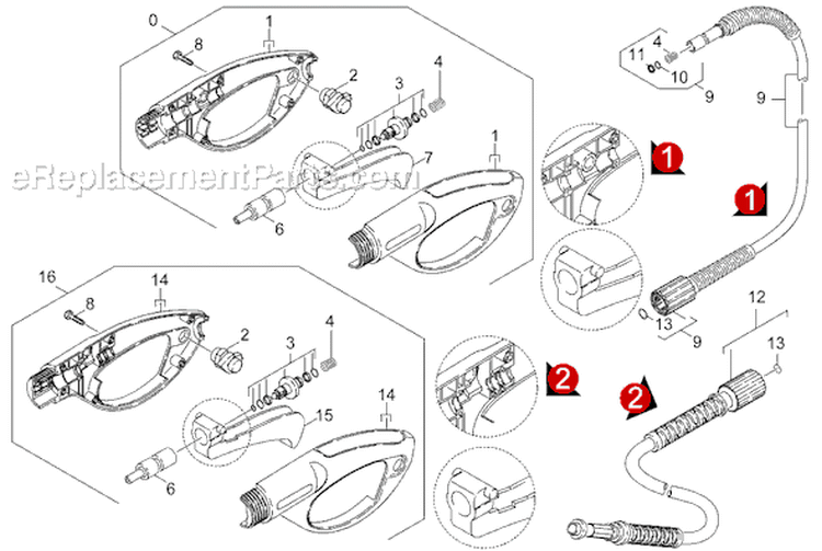 Page G Diagram and Parts List for K588G K 588 G 1.050-908.0 Karcher Pressure Washer