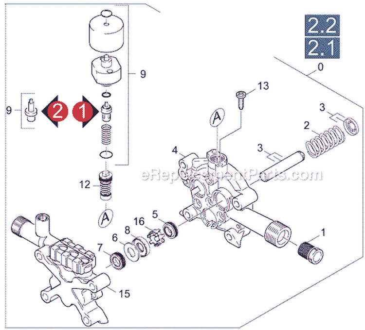 Page E Diagram and Parts List for K6000GH K 6000 GH 1.194-109.0 Karcher Pressure Washer