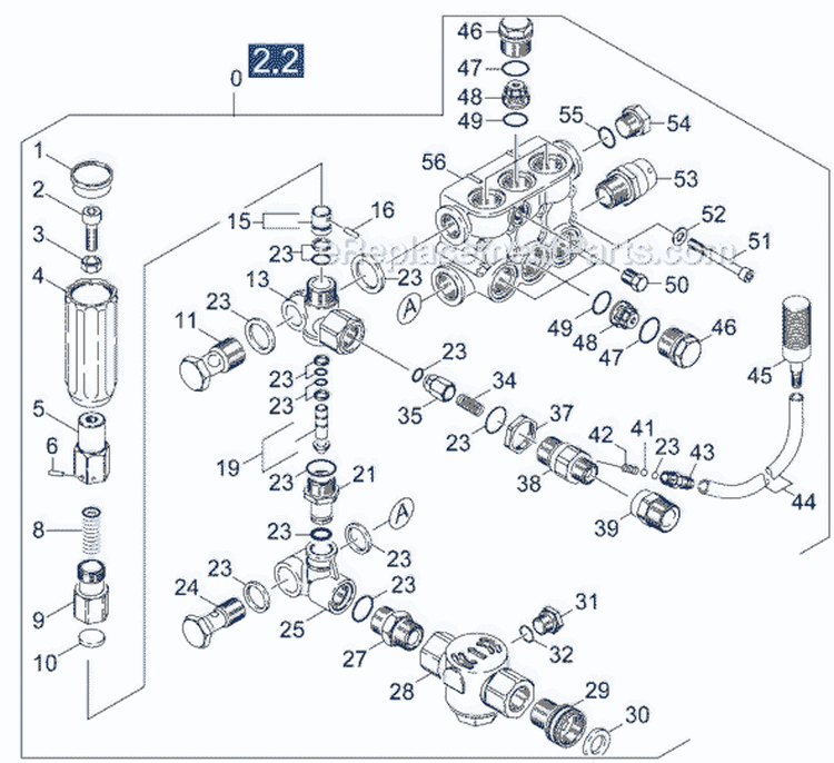 Page B Diagram and Parts List for K9000G K 9000 G 1.187-105.0 Karcher Pressure Washer
