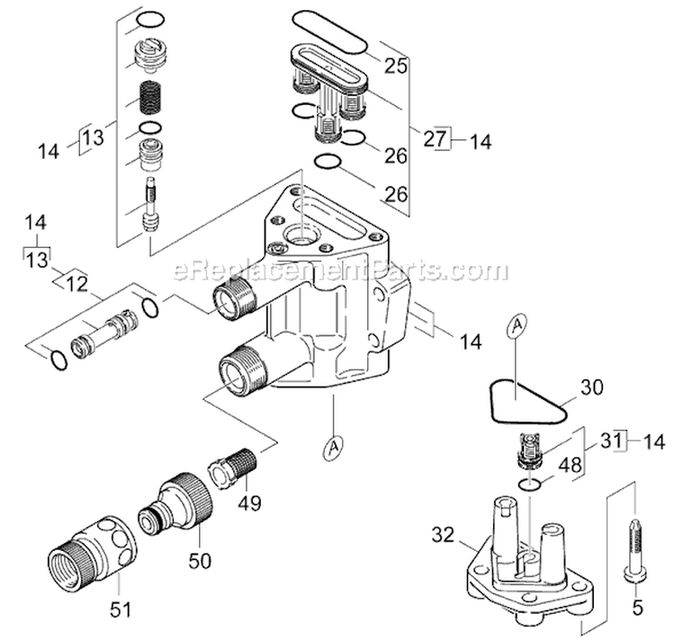 Page E Diagram and Parts List for KSPECIAL K Special 59552650 Karcher Pressure Washer