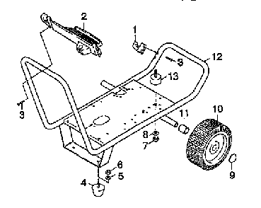 Base frame Diagram and Parts List for HD1050BX  Karcher Pressure Washer