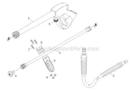 Gun, Wand, and Hose Diagram and Parts List for G2600VH G 2600 VH 11944040 Karcher Pressure Washer