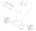 Frame and Wheels Diagram and Parts List for G3050OH G 3050 OH 11945150 Karcher Pressure Washer