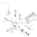 Pump Assembly Diagram and Parts List for G3050OH G 3050 OH 11945150 Karcher Pressure Washer