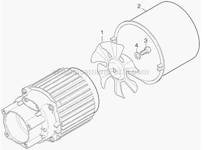 Motor Diagram and Parts List for K368M 1.601-742 Karcher Pressure Washer