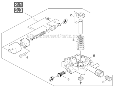 Piston Diagram and Parts List for K4400G 1.133-208.0 Karcher Pressure Washer