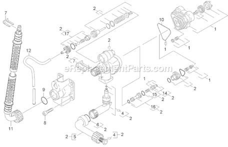 Inside The Housing Diagram and Parts List for K568MDPLUS K 5.68 MD Plus 16019100 Karcher Pressure Washer