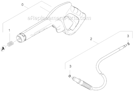 Hand Trigger Gun Diagram and Parts List for K568MDPLUS K 5.68 MD Plus 16019100 Karcher Pressure Washer